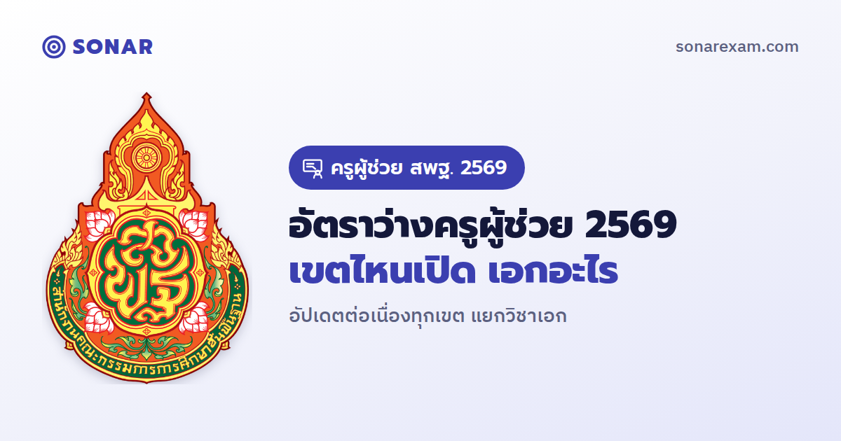 สพป.บุรีรัมย์ เขต 2 ประกาศรับสมัครครูผู้ช่วย 2569 รอบทั่วไป 2 อัตรา เอกการประถมศึกษา